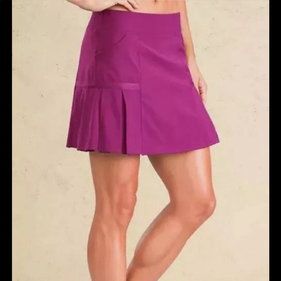 Athleta Black Pleated Skort Size M Elastic Waist #d2 - Picture 7 of 9